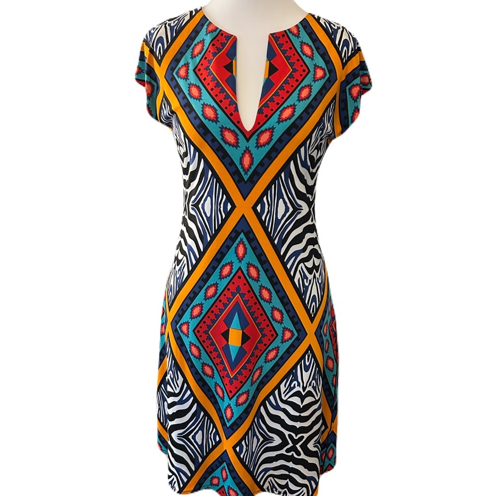 EVA Varro Printed Dress Zebra  Multicolor Medium